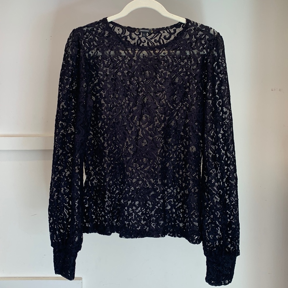 Stella & Dot Lace Black Top